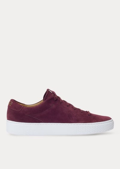 Zapatillas Polo Ralph Lauren Mujer Vino - Court 125 Suede - FTYOM5847